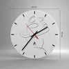 Wanduhr - Rund - Glasuhr - Stück Linear Gesicht - 40x40cm - Produktbild-Vorschau 3