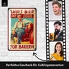 LANOLU Retro Blechschild BIER FÜR BAUERN - Landwirtschaft Produktbild-Vorschau 2