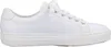 A white leather sneaker is shown from the side against a white background. Produktbild-Vorschau