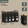 AdelDream Wäschekorb 4 Fächer Wäschesammler 200L schwarzer Produktbild-Vorschau 4