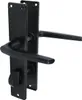 A black door handle set on a white background. Produktbild-Vorschau