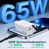 65W GaN Schnellladegerät Kompatibel, 3-Port USB C Netzteil Produktbild-Vorschau 3