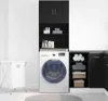 vidaXL Armadio per lavatrice look rovere nero 64x24x190 cm Anteprima dell’immagine prodotto 3