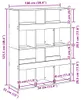 vidaXL Divisorio per ambienti bianco 100x33x125,5 cm Anteprima dell’immagine prodotto 7