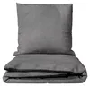 Thermofleece Bettwäsche Set Mikrofaser 135x200 cm Grau Produktbild-Vorschau 1