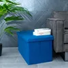 Intirilife Skládací lavice 76x38x38 cm v barvě OCEAN BLUE - Náhled obrázku produktu 6