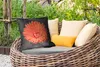 MuchoWow® Outdoor Kissen - Blumen - Orange - Schwarz - Weiß Produktbild-Vorschau 3