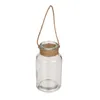 Vase aus Glas mit Jutedeko zum Hängen ca.10cm Tischdeko Produktbild-Vorschau 4