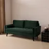 3-Sitzer Sofa Grün Samt Skandinavisch inkl. 2 Kissen, frei Produktbild-Vorschau 4