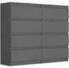 Komoda 120 cm 8 zásuvek skříňka FRAMIRE R-120-S8 antracit Náhled obrázku produktu 1