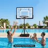 COSTWAY LED Basketballkorb mit Rollen, Ständer, 115-144 cm, Produktbild-Vorschau 2
