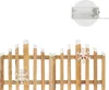 A wooden fence decorated with snowflakes and lights, with a battery pack visible in the upper right corner. Náhľad obrázku produktu