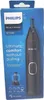 The image shows the retail packaging of a Philips nose trimmer. The packaging is predominantly blue and white, with the product itself visible on the right side. Podgląd zdjęcia produktu