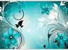 Vlies Fototapete - Turquoise dream 400x280 cm Blumen Produktbild-Vorschau 5