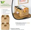 Aufbewahrungskorb faltbarer Korb geflochten aus Wasserhyazinthe Seegras 2er Set HMF 37241-S2 Größe L 36 x 28 x 20 cm vorne Produktbild-Vorschau
