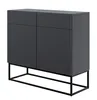Selsey Veldio - Sideboard 2-türig mit Schubladen, schwarz Produktbild-Vorschau 5