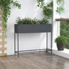 vidaXL Hochbeet Gartenpflanzer Anthrazit 100 x 26 x 82 cm Produktbild-Vorschau 4