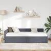 vidaXL Rohový rám postele s čelom tmavosivý 100 cm x 200 cm Náhľad obrázku produktu 3