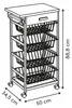 Wózek kuchenny ACACIA z 4 koszami, 89 cm Podgląd zdjęcia produktu 10
