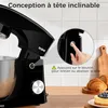 YASHE Robot Pâtissier 1500W, 4, 5L + 5L Deux Bols en Acier Voir les images du produit 5