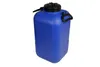 A blue plastic fermentation or beverage container with a black lid and handle, shown against a white background. Produktbild-Vorschau