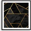 Gerahmtes Poster - Schwarzer Rahmen - Abstraktion Gold Produktbild-Vorschau 1