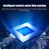 A stylized image of a computer chip with circuit board patterns, overlaid with text describing intelligent control and water flow sensing. Náhled obrázku produktu