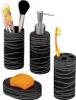 Zeller Bad-Accessoires-Set, 4-tlg., schwarz, Keramik Produktbild-Vorschau 8