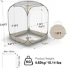 SucceBuy Transparentes Zelt, 127x127x170 cm, Pop-up-Zelt Produktbild-Vorschau 7