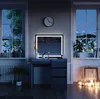 Coiffeuse Vicco Sherry Anthracite 90cm avec miroir LED, Voir les images du produit 4