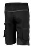 A back view of black work shorts with reflective piping. Produktbild-Vorschau