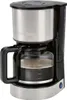 A close-up studio shot of a black and silver drip coffee maker filled with coffee. Anteprima dell’immagine prodotto