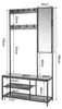 home24 Garderobe mit Spiegel - Eisen / Spanplatte Produktbild-Vorschau 8
