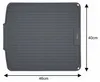 A top-down view of a gray silicone dish drying mat with dimensions indicated. Náhľad obrázku produktu