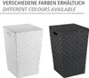 Two laundry baskets, one white and one black, are shown side-by-side against a white background. Text above indicates different colors are available. Anteprima dell’immagine prodotto