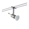A track lighting fixture with a single spotlight attached to a rail system. Produktbild-Vorschau