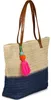 styleBREAKER Damen Bast Strandtasche 45 x 13 x 46 cm mit Produktbild-Vorschau 2