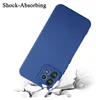 A blue phone case is shown falling and impacting a cracked surface, illustrating its shock-absorbing capabilities. Podgląd zdjęcia produktu