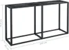vidaXL Konsolentisch Schwarz Marmor-Optik 140x35x75,5 cm Produktbild-Vorschau 7