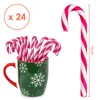 24x Zuckerstangen essbar - Geschmack: Erdbeere - Weihnachts Produktbild-Vorschau 2