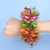 1 Paar Lametta-Armbänder, buntes elastisches Band, für Produktbild-Vorschau 5