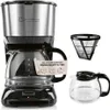 A coffee maker and its accessories are displayed against a white background. Produktbild-Vorschau