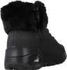 A black boot with fur trim is shown from the side and back. Produktbild-Vorschau