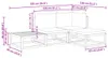 vidaXL 4-tlg. Gartensofa-Set mit Kissen Holz Akazie & Produktbild-Vorschau 8