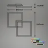 Stropní LED svítidlo BRILONER FRAME BACK, dálkové ovládání, Náhled obrázku produktu 10