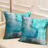 Teal povlak na polštář 40 x 40 cm sada 2 povlaků na Náhled obrázku produktu 2
