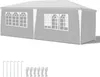 Clanmacy Pavillon 3x6m blanc avec parois latérales Tente de Voir les images du produit 1