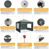 Diagram illustrating the features of a pop-up gazebo. Produktbild-Vorschau