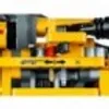 A close-up view of a yellow Lego Technic helicopter model. Produktbild-Vorschau