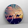 Wanduhr - Rund - Glasuhr - Kamel Wohnwagen - 30x30cm - Produktbild-Vorschau 4
